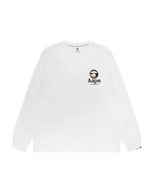 Aape 男裝 26秋冬迷彩猿人字母經典潮流舒適長袖T恤10028 AAPLTM10028XR