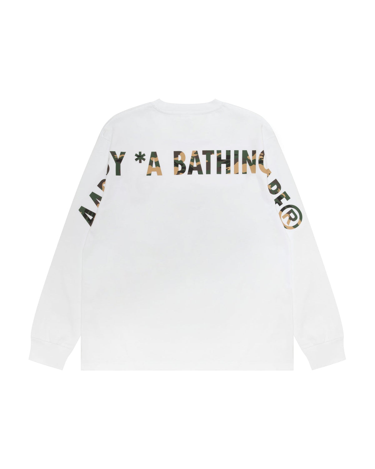 Aape 男裝 26秋冬迷彩猿人字母經典潮流舒適長袖T恤10028 AAPLTM10028XR