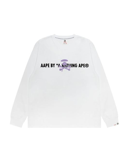 香港直郵 Aape 男装 26秋冬美式街头喷墨涂鸦猿人刺绣潮流长袖T恤  AAPLTM1970XXR