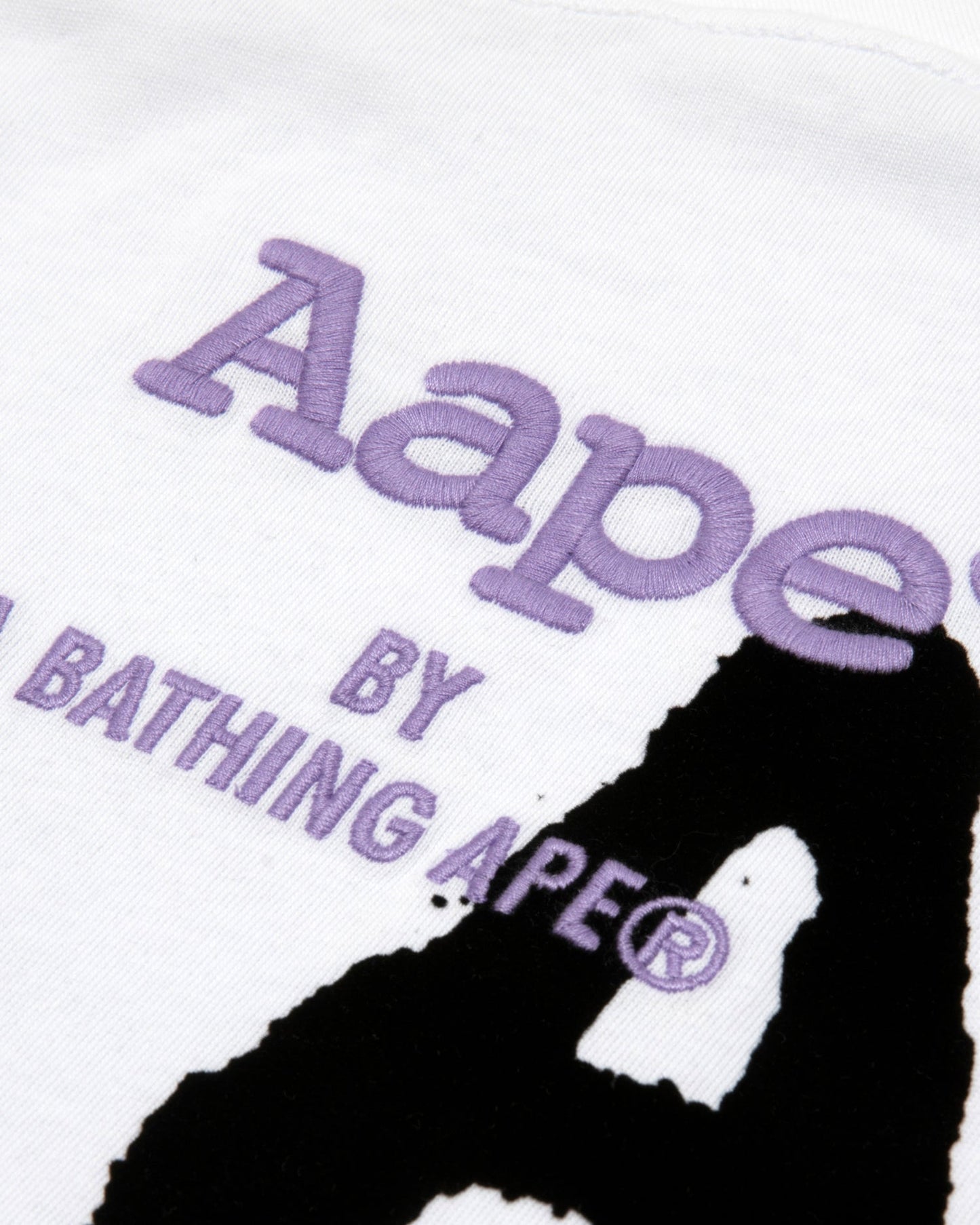 香港直郵 Aape 男装 26秋冬美式街头喷墨涂鸦猿人刺绣潮流长袖T恤  AAPLTM1970XXR