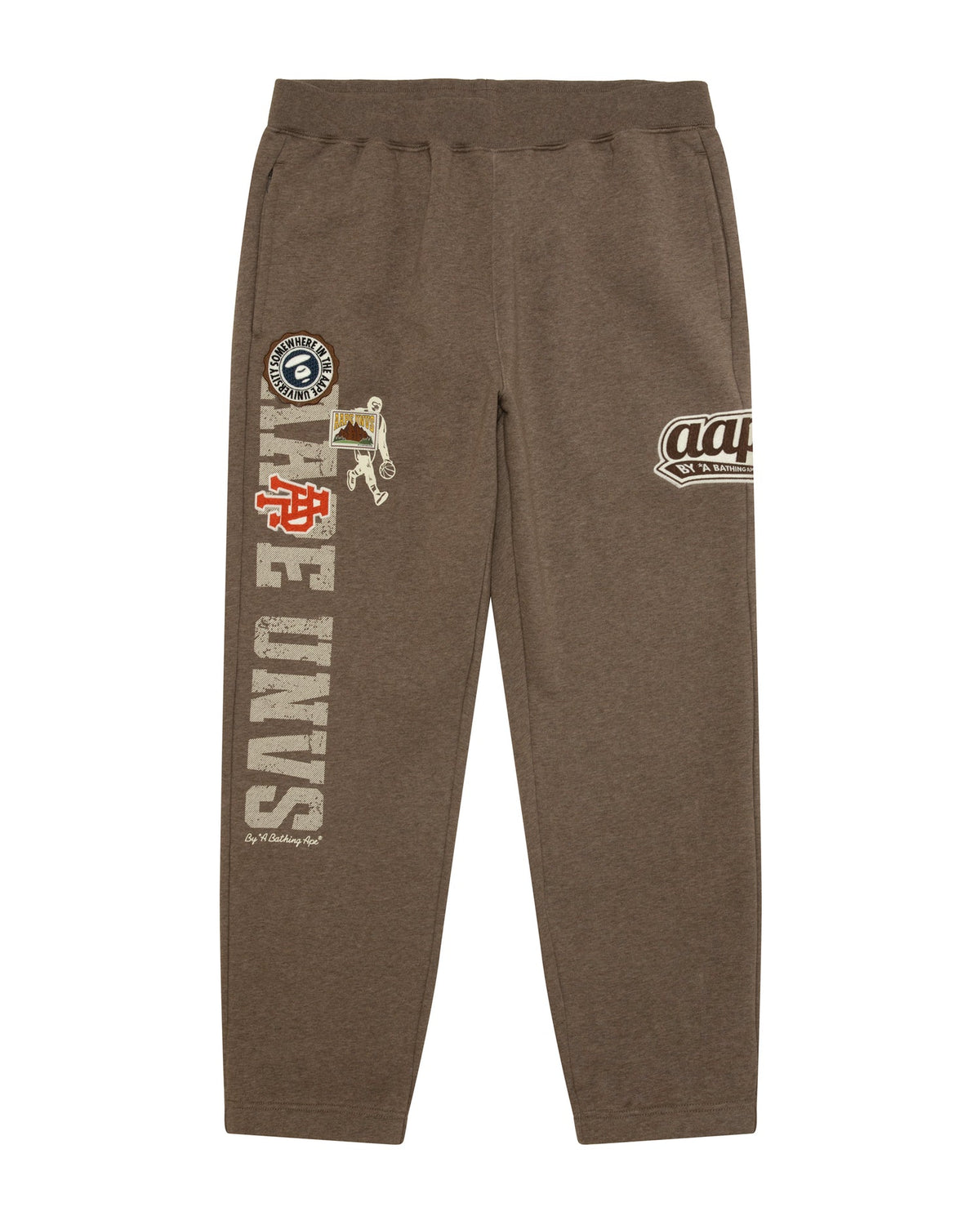 香港直郵 Aape 男裝 26秋冬刺繡章猿人籃球迷彩口袋加絨衛褲D662 AAPPTMD662XAR