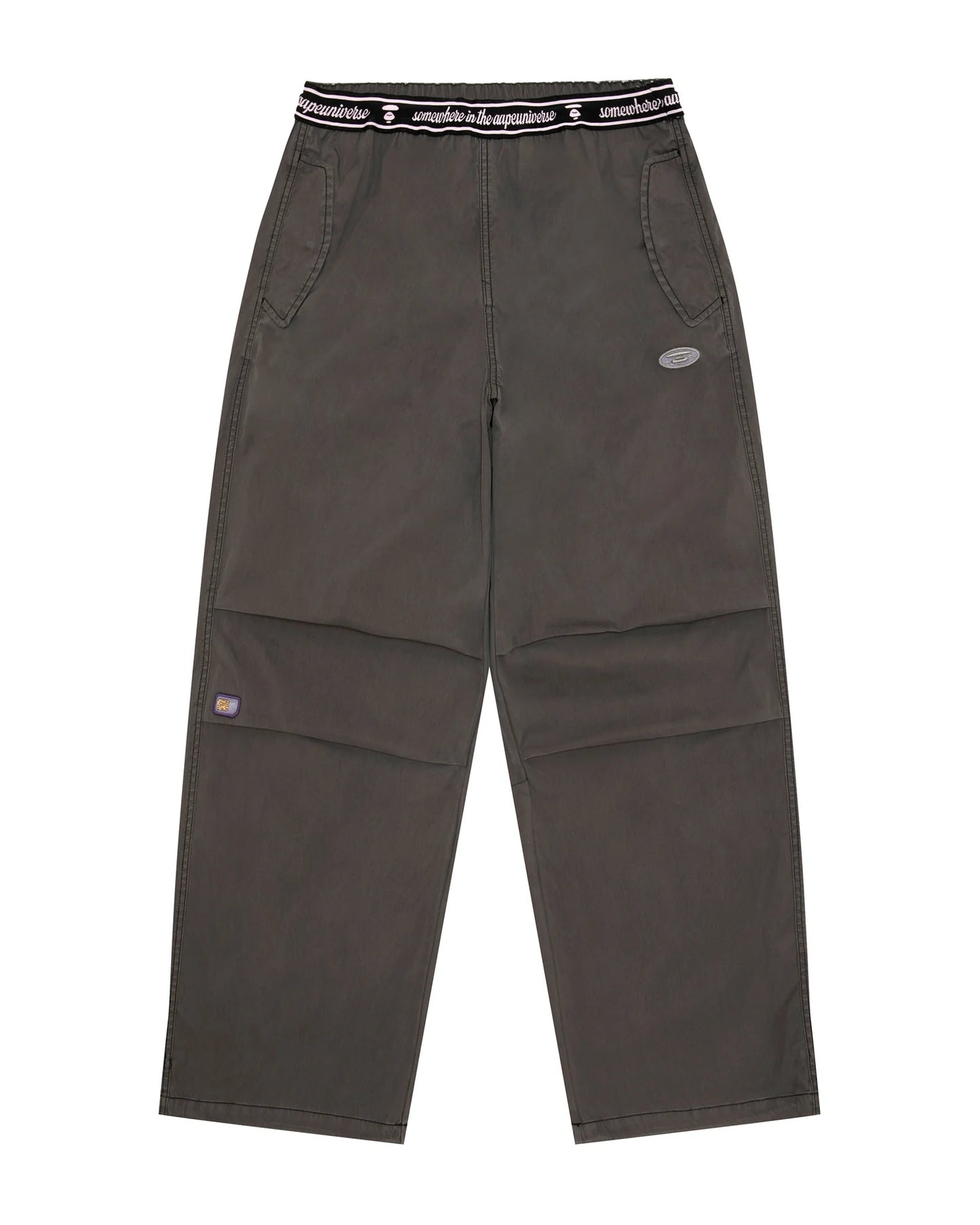 香港代購 專櫃正品 Aape 26春夏 女裝 猿人小標徽章寬鬆垂感闊腿休閒長褲D621