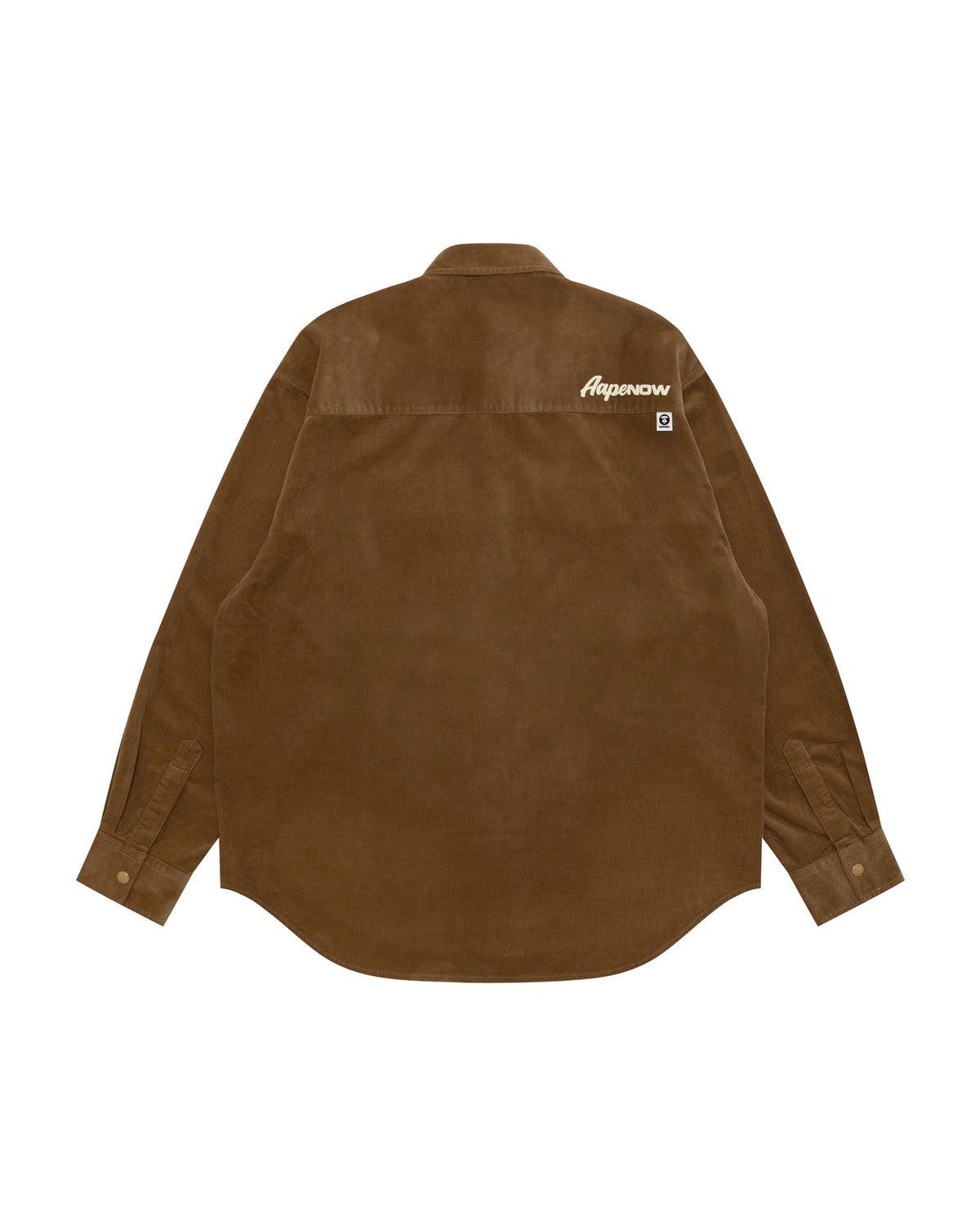 香港直郵 Aape 男装 26秋冬猿人斜纹刺绣章灯芯绒工装长袖衬衫8585  AAPSTM8585XXR