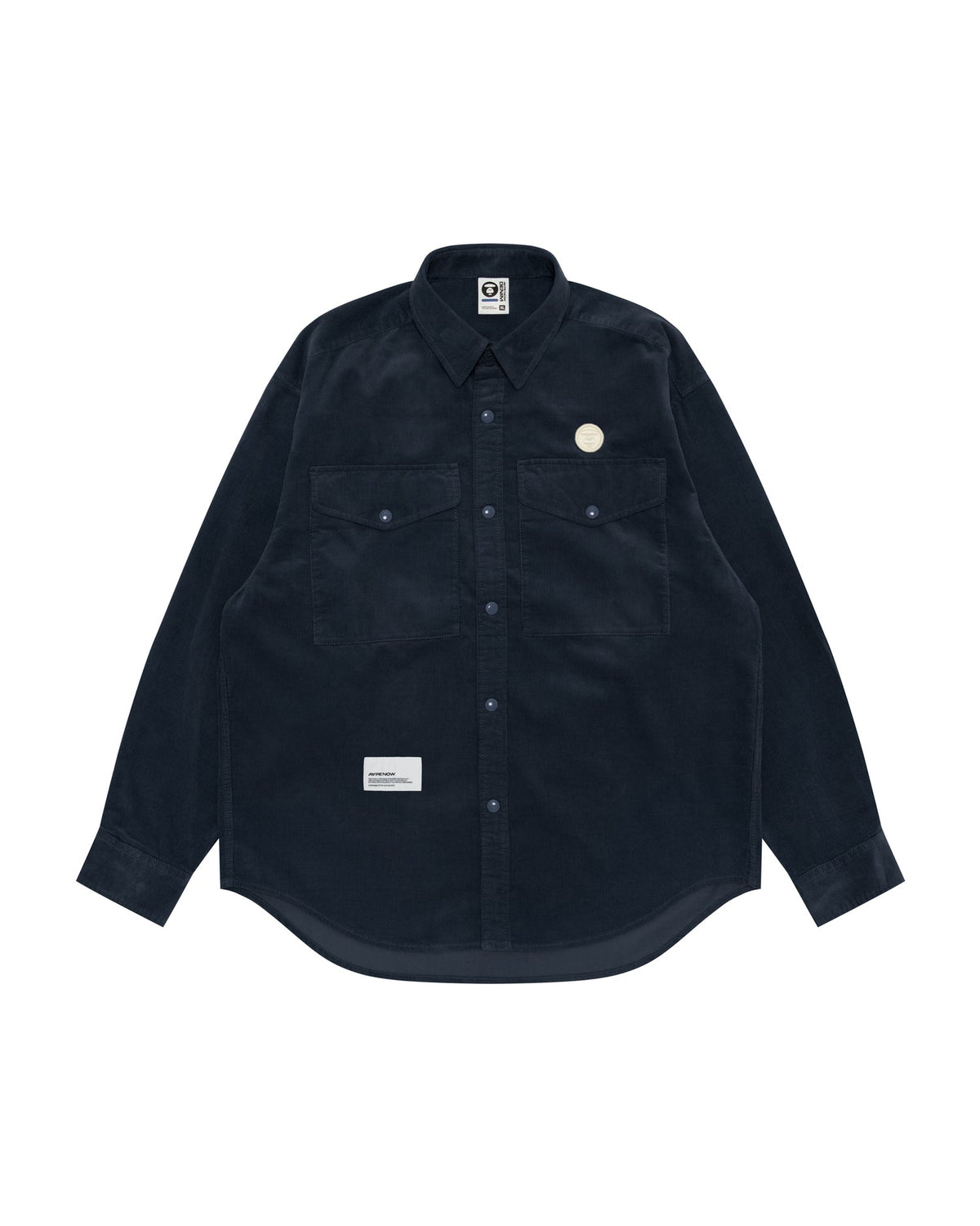香港直郵 Aape 男装 26秋冬猿人斜纹刺绣章灯芯绒工装长袖衬衫8585  AAPSTM8585XXR