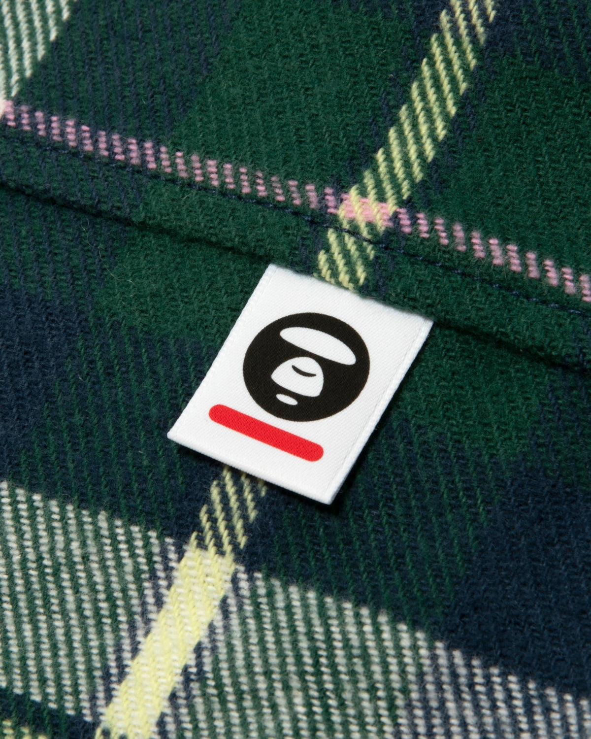 香港直郵 Aape 男裝 26秋冬 猿人刺繡章可拆卸帽撞色格紋襯8587 AAPSTM8587XXR