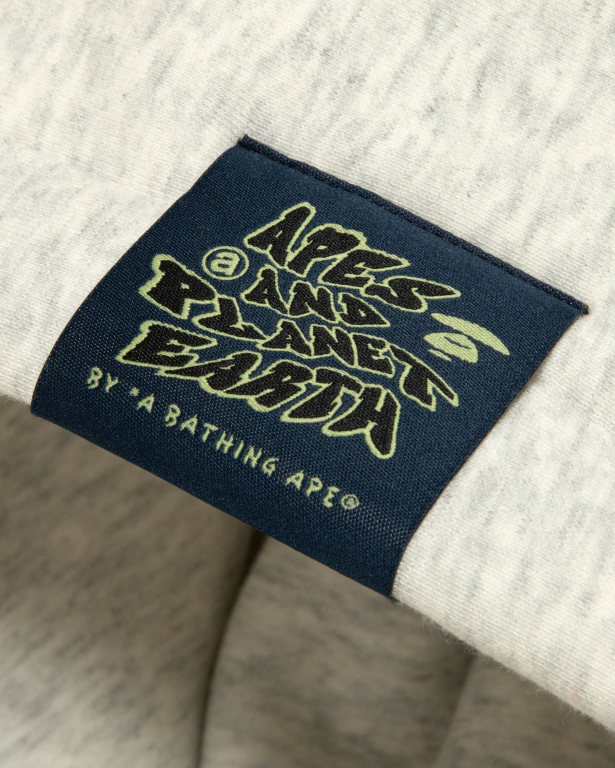 香港直郵 Aape 男裝 26秋冬字母印花拉鏈加絨連帽休閒衛衣外套C397灰色 AAPSWMC397XAR