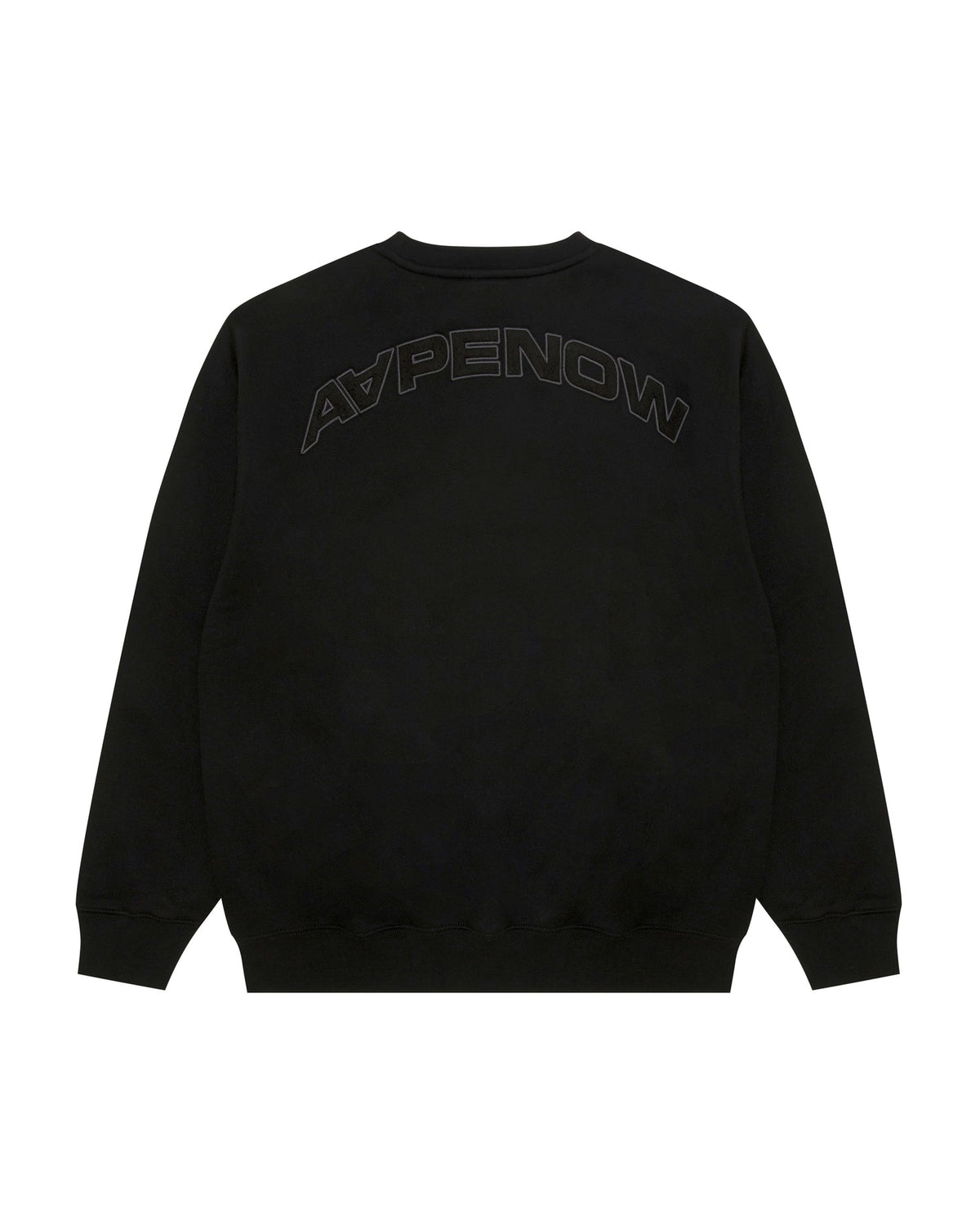 香港直郵 Aape 26秋冬 心型猿人刺繡圓領加絨簡約質感衛衣D376 AAPSWMD376XXR