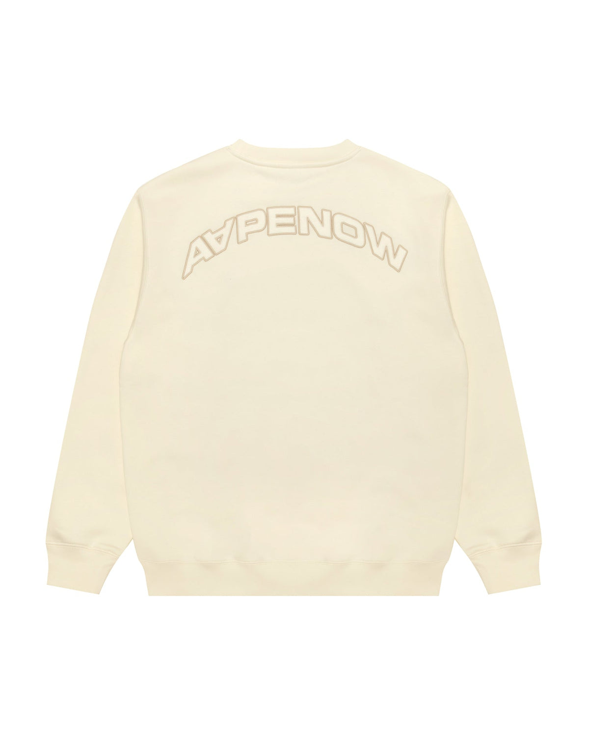 香港直郵 Aape 26秋冬 心型猿人刺繡圓領加絨簡約質感衛衣D376 AAPSWMD376XXR