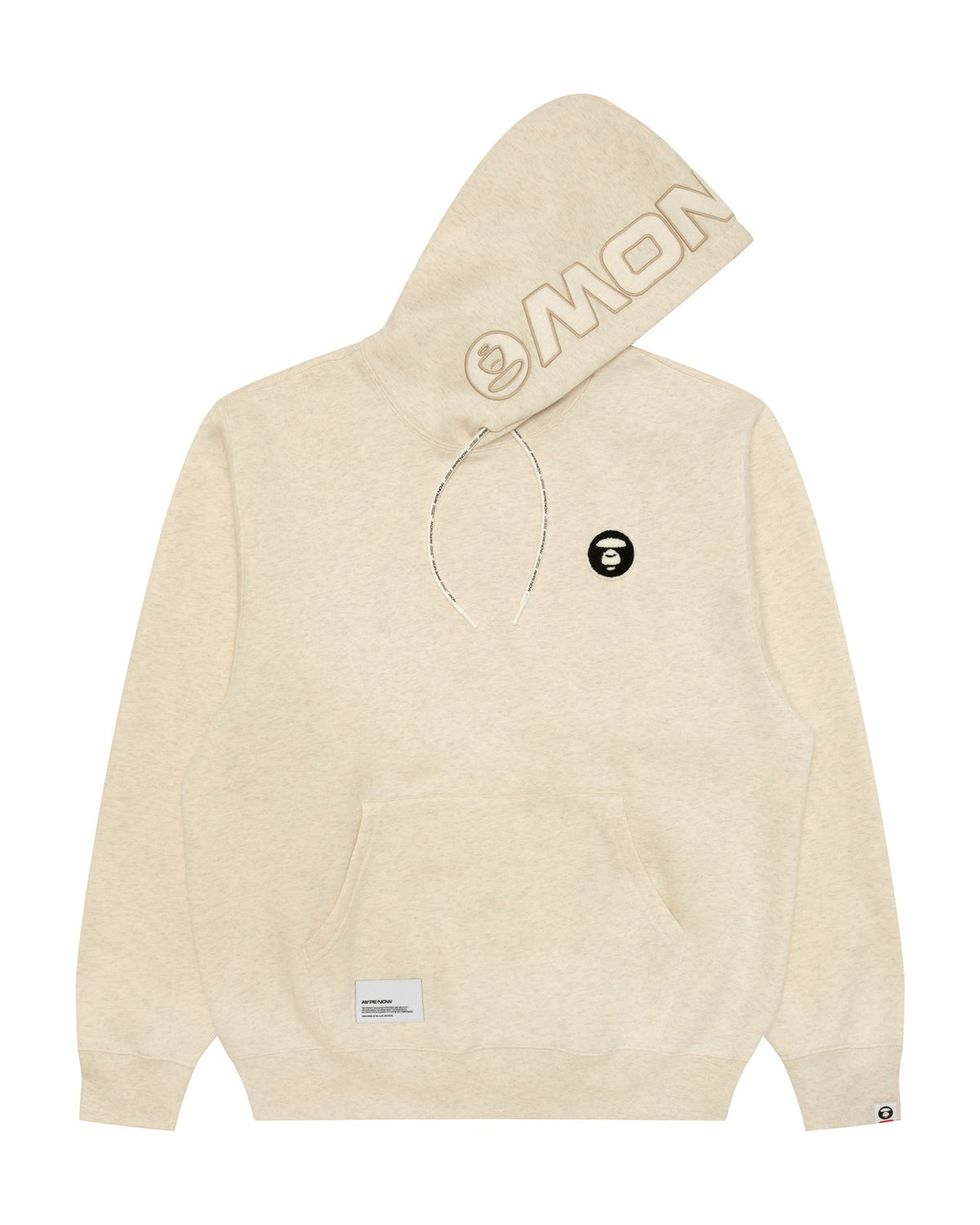 香港直郵 Aape 26秋冬 巾繡猿人徽章加絨連帽純色連帽衛衣D378  AAPSWMD378XAR