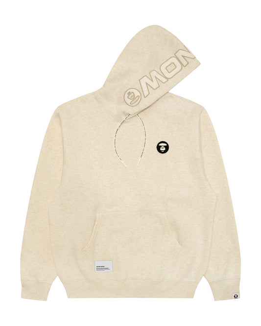 香港直郵 Aape 26秋冬 巾繡猿人徽章加絨連帽純色連帽衛衣D378  AAPSWMD378XAR