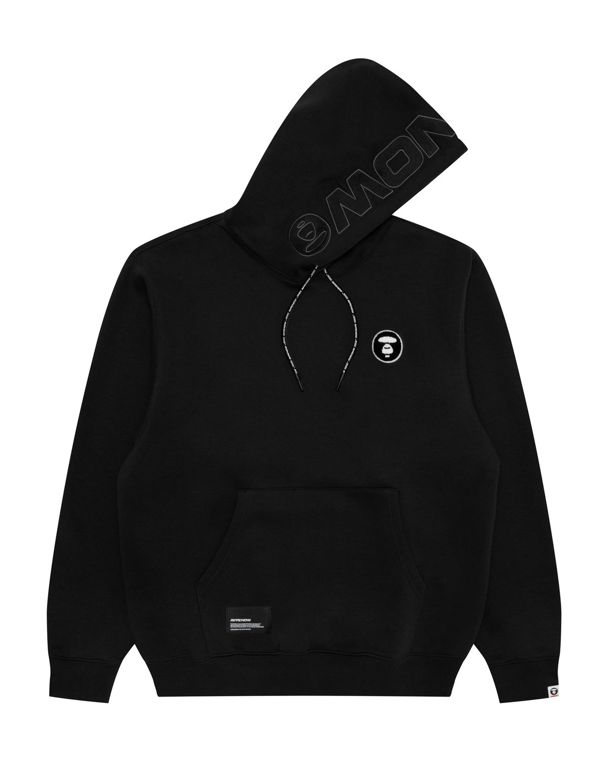 香港直郵 Aape 26秋冬 巾繡猿人徽章加絨連帽純色連帽衛衣D378 AAPSWMD378XXR