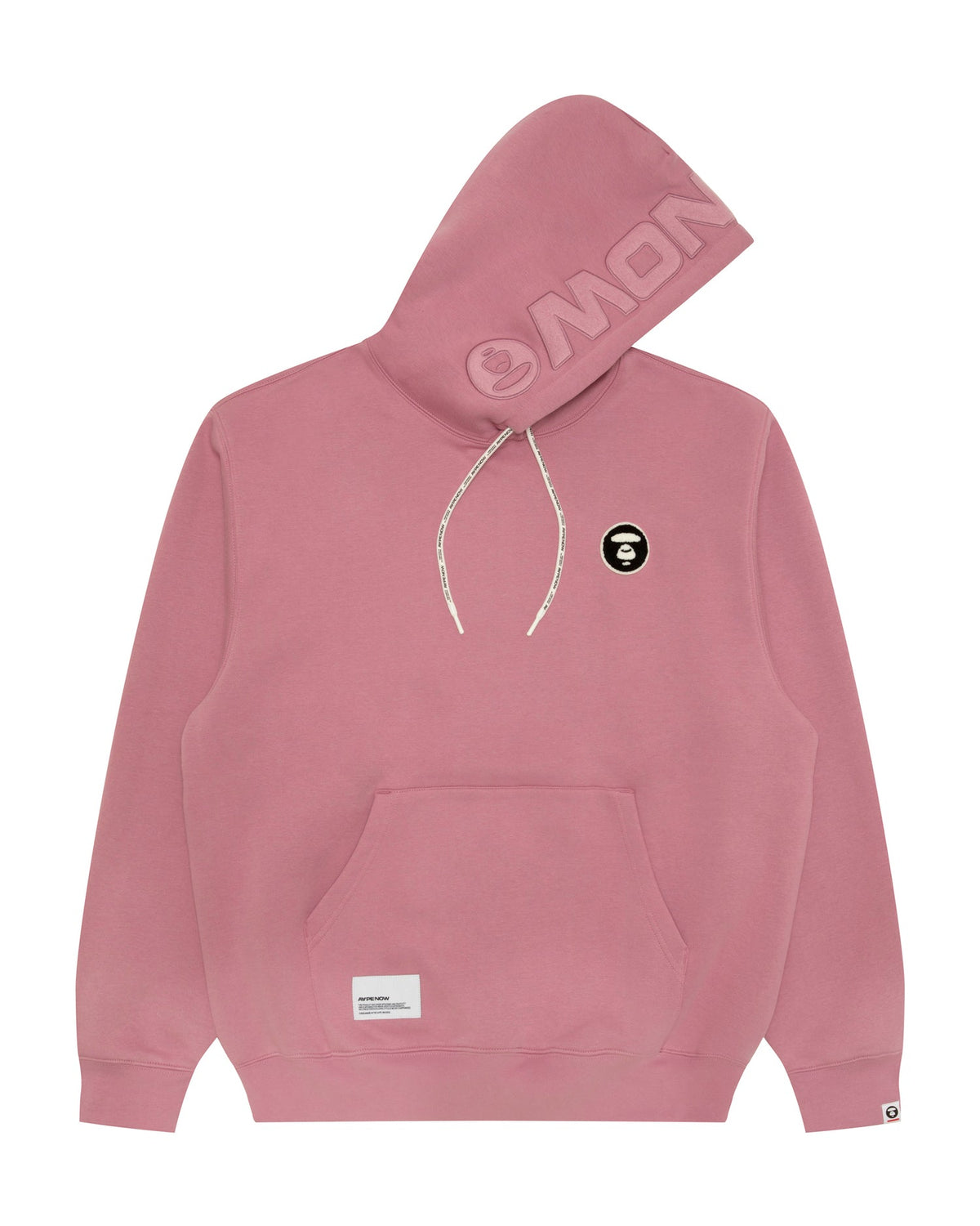 香港直郵 Aape 26秋冬 巾繡猿人徽章加絨連帽純色連帽衛衣D378 AAPSWMD378XXR