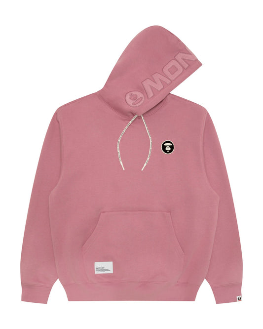 香港直郵 Aape 26秋冬 巾繡猿人徽章加絨連帽純色連帽衛衣D378 AAPSWMD378XXR
