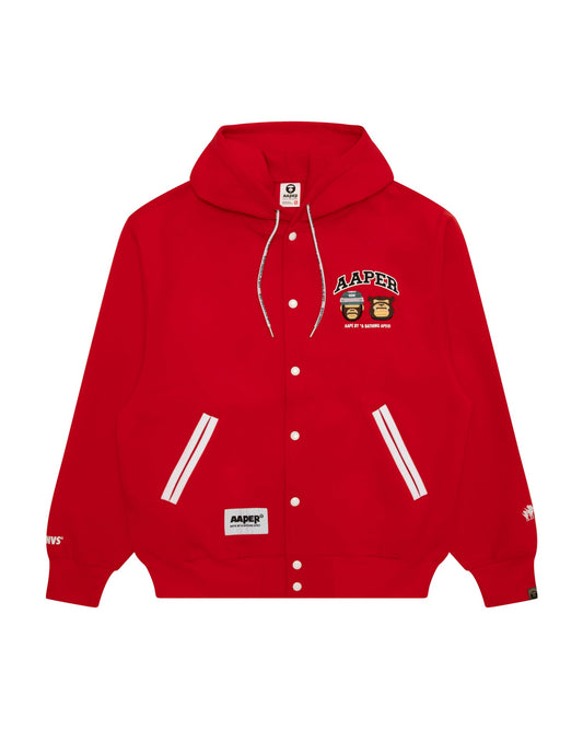香港直邮 Aape 男装 26秋冬冰球猿人军团棒球服连帽卫衣外套D395 AAPSWMD395XXR