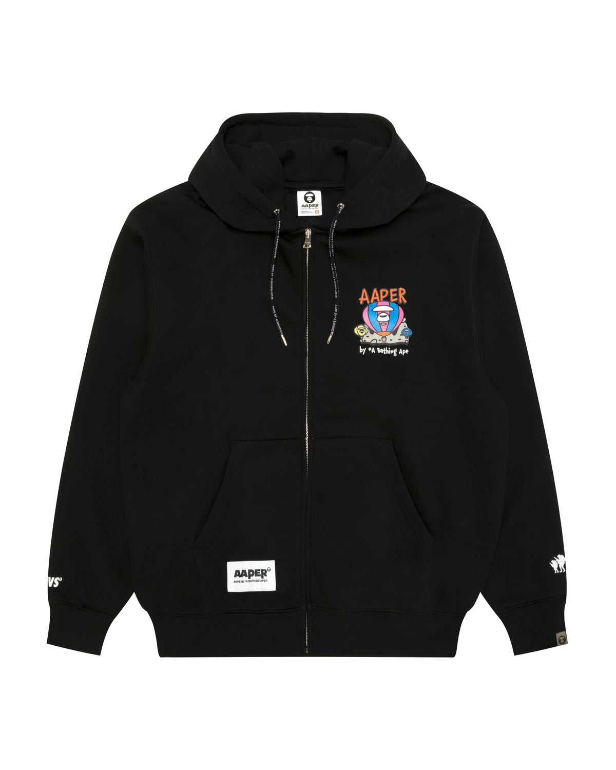 Aape 男裝秋冬卡通猿人印花寬鬆休閒連帽拉鍊衛衣D397 sweater AAPSWMD397XXR