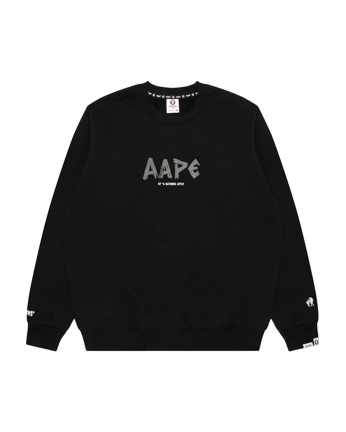 香港直郵 Aape 男裝 26秋冬鐵絲網字母印花寬鬆加絨休閒圓領衛衣E301 AAPSWME301XXR