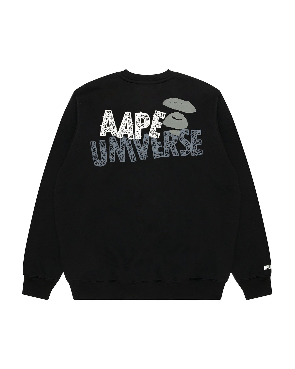 香港直郵 Aape 男裝 26秋冬鐵絲網字母印花寬鬆加絨休閒圓領衛衣E301 AAPSWME301XXR