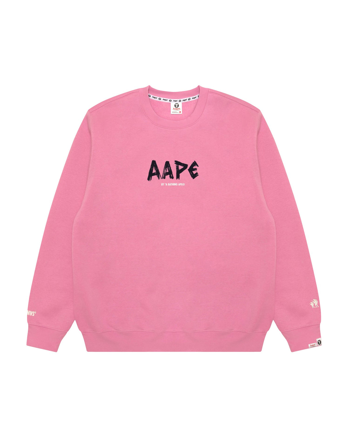 香港直郵 Aape 男裝 26秋冬鐵絲網字母印花寬鬆加絨休閒圓領衛衣E301 AAPSWME301XXR