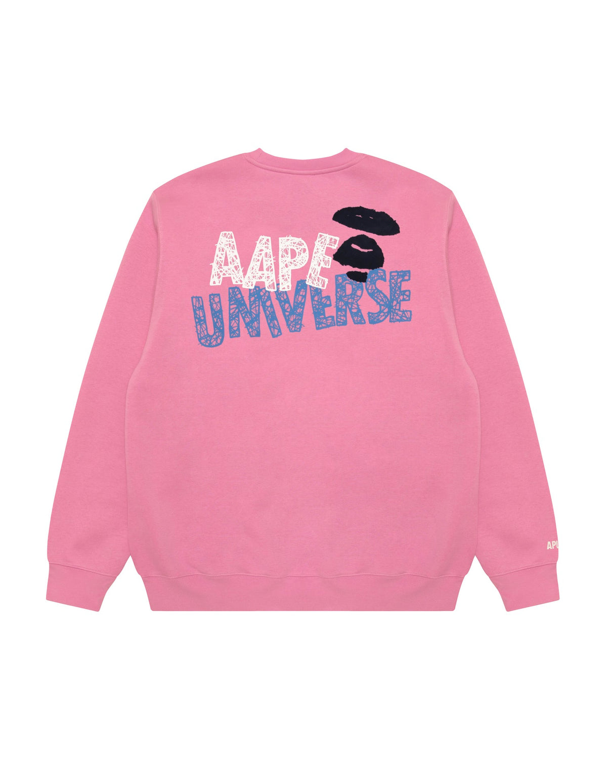 香港直郵 Aape 男裝 26秋冬鐵絲網字母印花寬鬆加絨休閒圓領衛衣E301 AAPSWME301XXR
