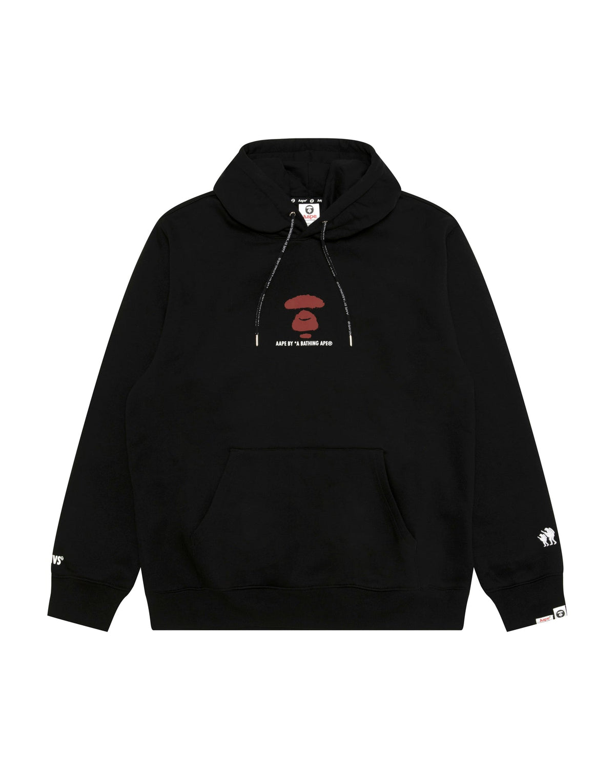 香港直郵 Aape 男裝 26秋冬猿人字母噴墨塗鴉連帽加絨衛衣E302 AAPSWME302XXR