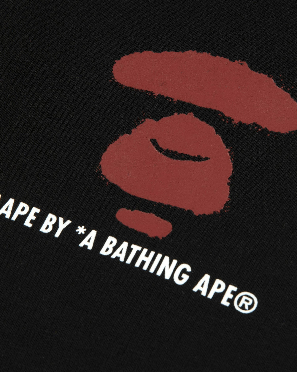 香港直郵 Aape 男裝 26秋冬猿人字母噴墨塗鴉連帽加絨衛衣E302 AAPSWME302XXR