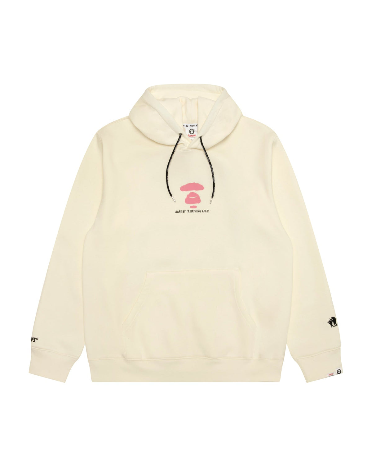 香港直郵 Aape 男裝 26秋冬猿人字母噴墨塗鴉連帽加絨衛衣E302 AAPSWME302XXR