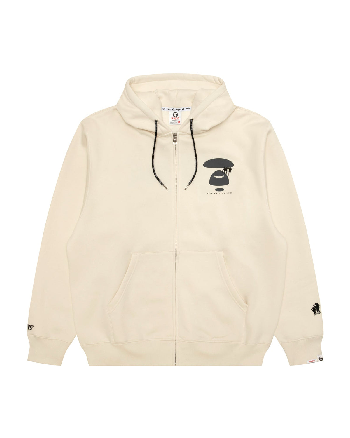 香港直郵 Aape 男装 26秋冬迷彩猿人哥特字母刺绣连帽加绒卫衣E304 AAPSWME304XXR