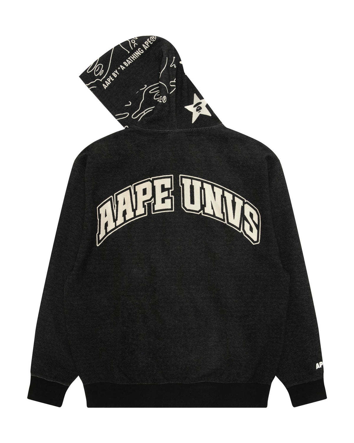 香港直郵 Aape 男裝 26秋冬猿人星星連帽拉鏈休閒開衫外套衛衣E314 AAPSWME314XXR