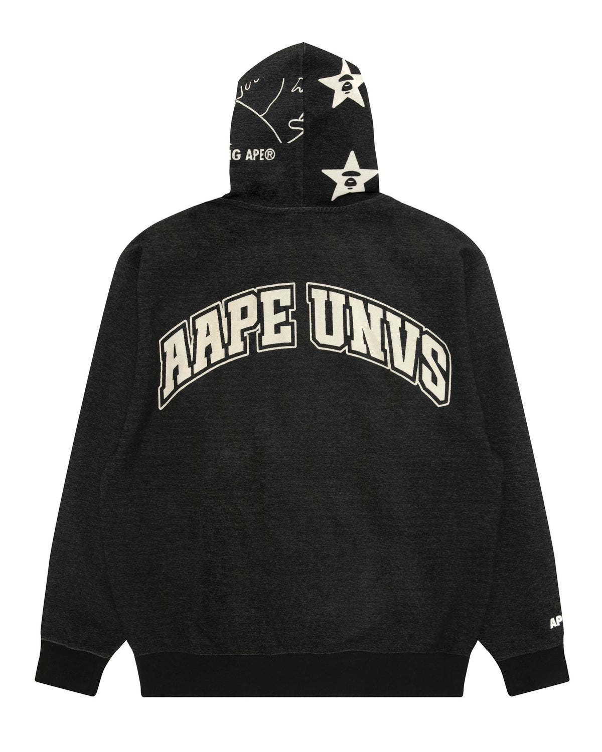 香港直郵 Aape 男裝 26秋冬猿人星星連帽拉鏈休閒開衫外套衛衣E314 AAPSWME314XXR