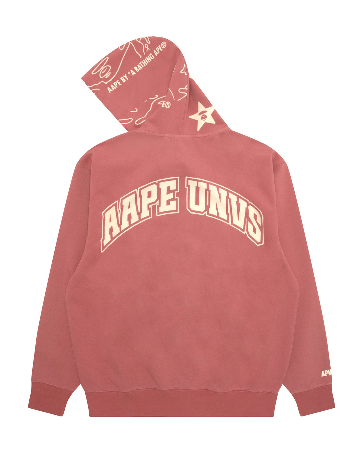 香港直郵 Aape 男裝 26秋冬猿人星星連帽拉鏈休閒開衫外套衛衣E314 AAPSWME314XXR