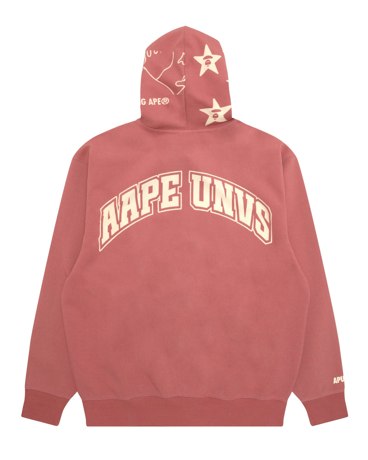 香港直郵 Aape 男裝 26秋冬猿人星星連帽拉鏈休閒開衫外套衛衣E314 AAPSWME314XXR