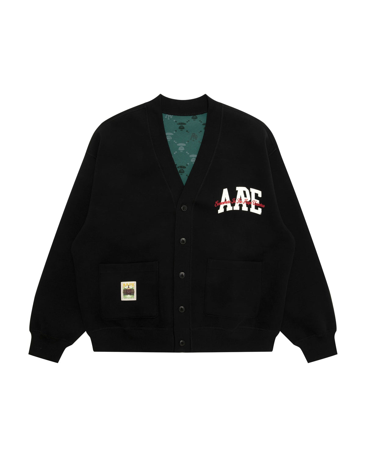 香港直郵 Aape 男裝 26秋冬雙面穿老花猿人迷彩純色衛衣外套E317 AAPSWME317XXR