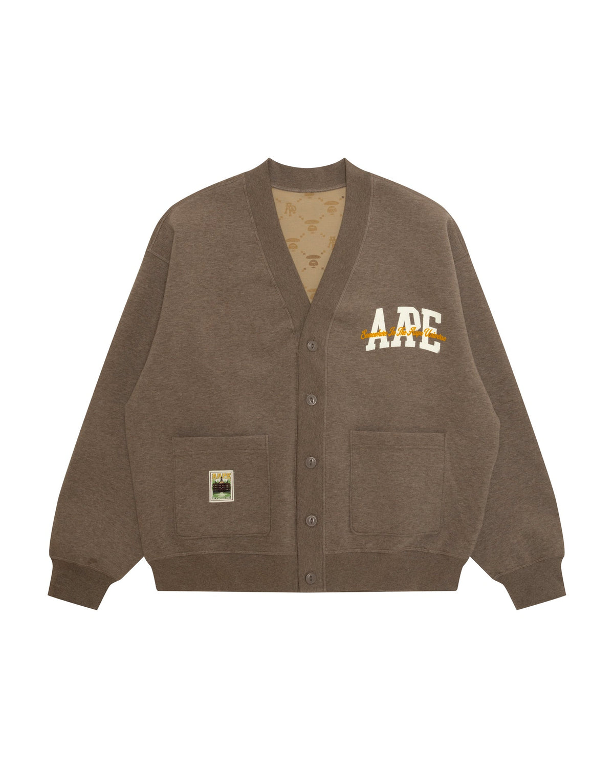 香港直郵 Aape 男裝 26秋冬雙面穿老花猿人迷彩純色衛衣外套E317 AAPSWME317XXR