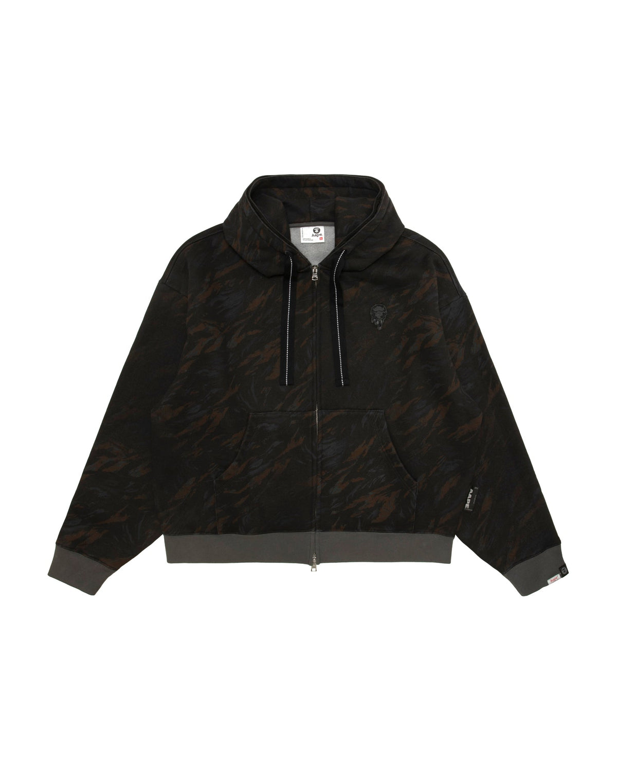 香港直郵 Aape 男裝 26秋冬水洗做舊可拆卸毛領加絨連帽衛衣E320 AAPSWME320XAR