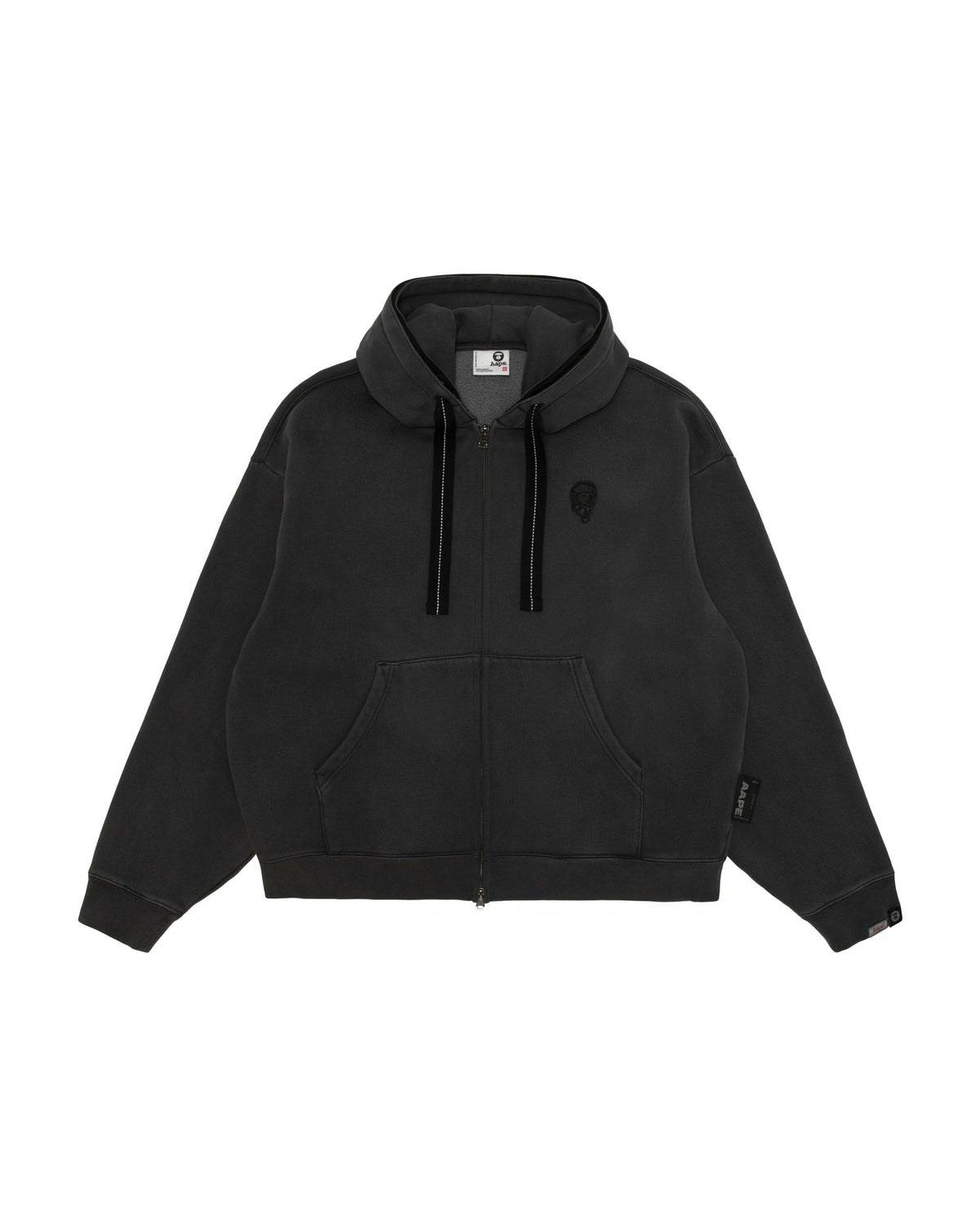 香港直郵 Aape 男裝 26秋冬水洗做舊可拆卸毛領加絨連帽衛衣E320  AAPSWME320XXR