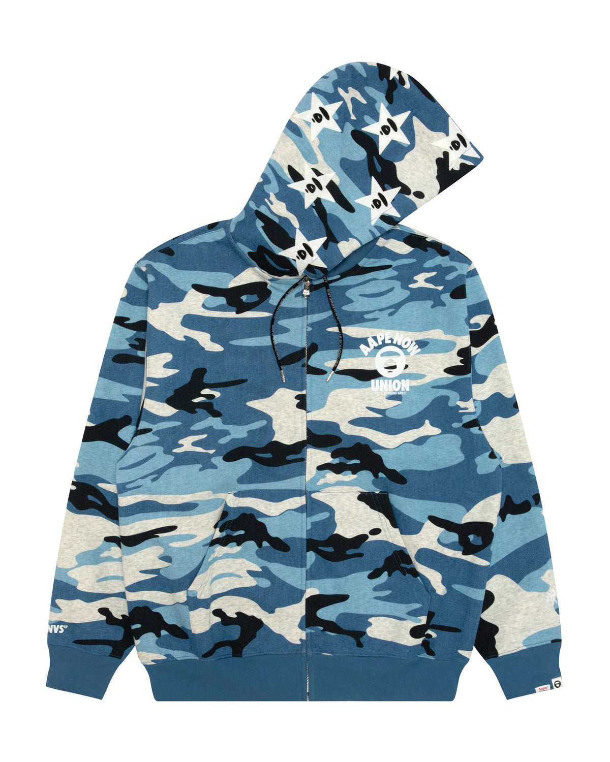 香港直邮 Aape 26秋冬 AAPENOW 迷彩星星連帽衛衣 E370 AAPSWME370XAR