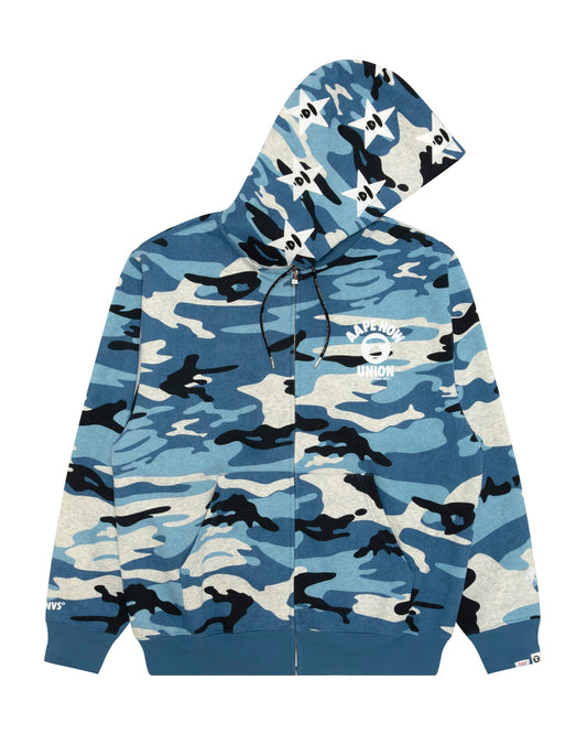 香港直邮 Aape 26秋冬 AAPENOW 迷彩星星連帽衛衣 E370 AAPSWME370XAR
