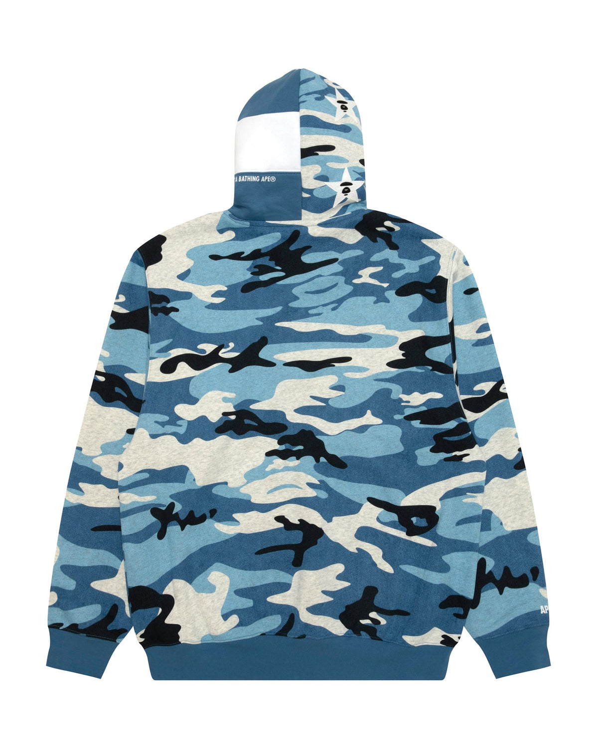 香港直邮 Aape 26秋冬 AAPENOW 迷彩星星連帽衛衣 E370 AAPSWME370XAR