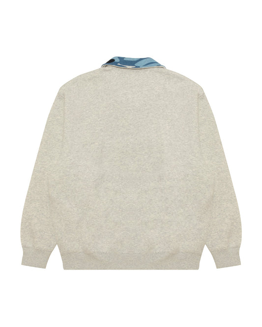 香港直邮 Aape 26秋冬 AAPENOW 迷彩領半拉鍊衛衣 E372 AAPSWME372XAR