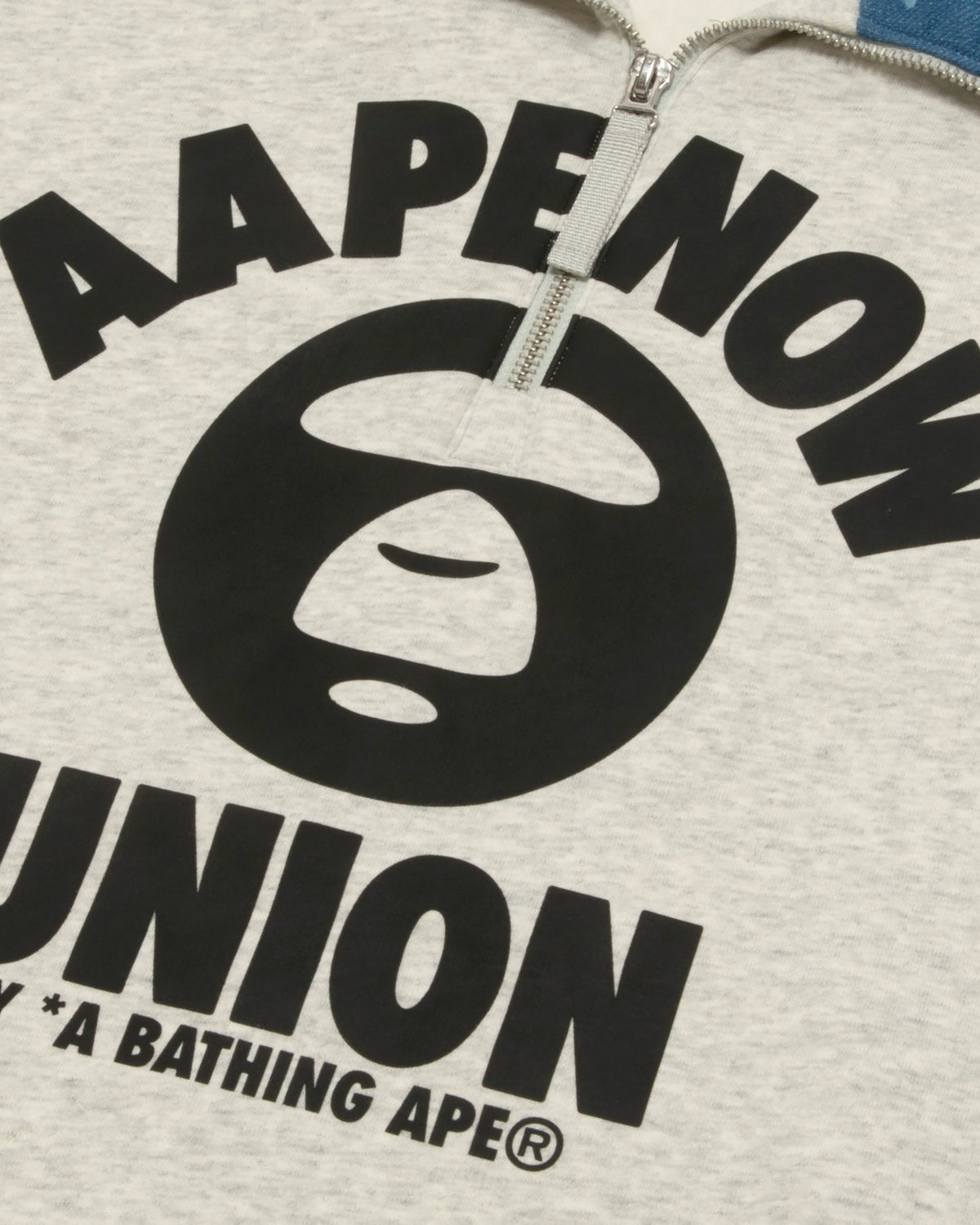 香港直邮 Aape 26秋冬 AAPENOW 迷彩領半拉鍊衛衣 E372 AAPSWME372XAR