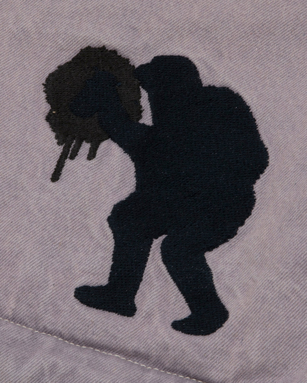 香港直郵 Aape 男女同款 26秋冬泼墨刺绣做旧摇粒绒内衬牛仔马甲7809 AAPVCM7809XAR