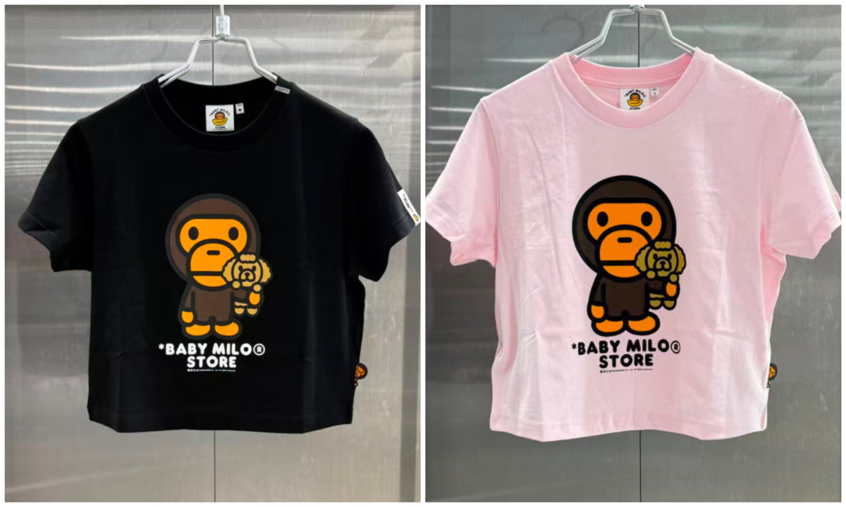 香港直郵 專櫃正品 BABY MILO STORE 抱犬小猴印花短版短袖T0465
