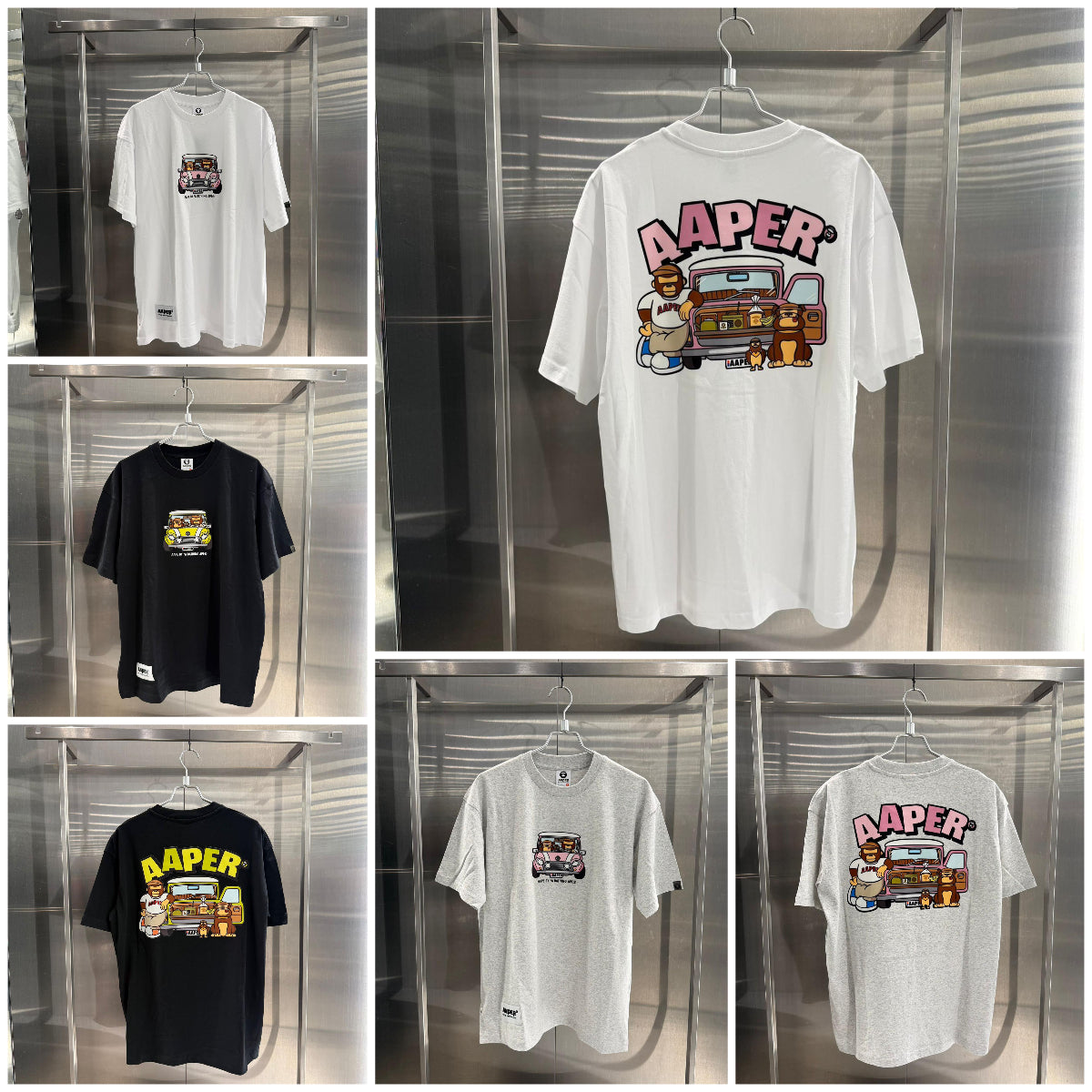 香港代購 專櫃正品 26春夏 Aape AAPER 猿人軍團卡通圖案印花休閒舒適短袖T恤1827