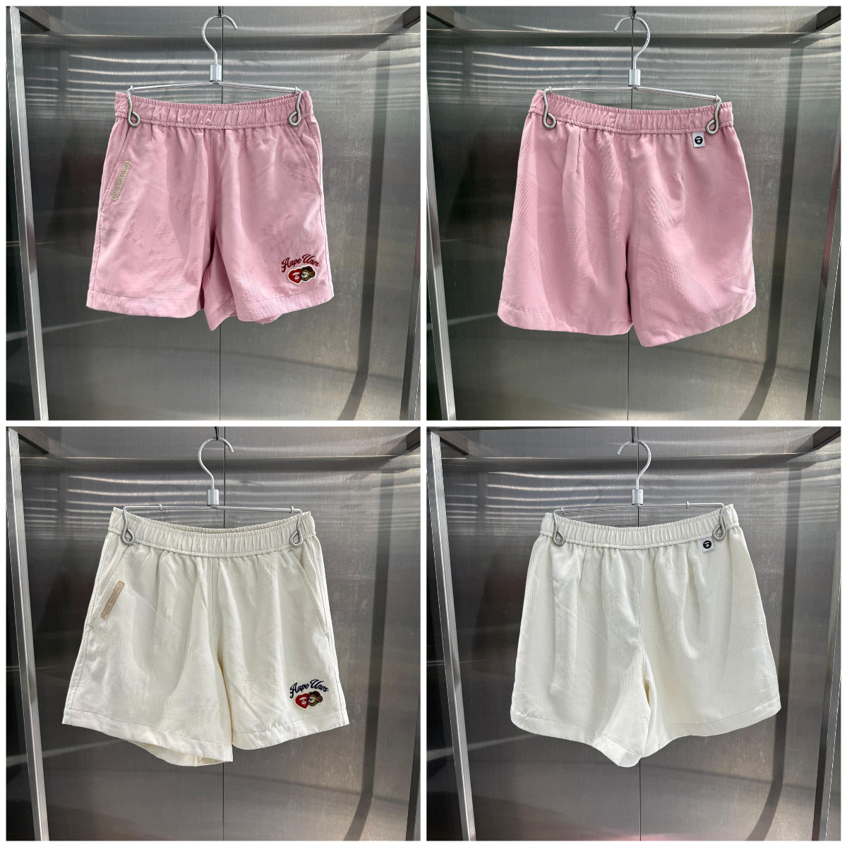 香港代購 專櫃正品 26春夏 Aape 女 AAPEUNVS 心型猿人刺繡徽章潮流迷彩休閒短褲D623