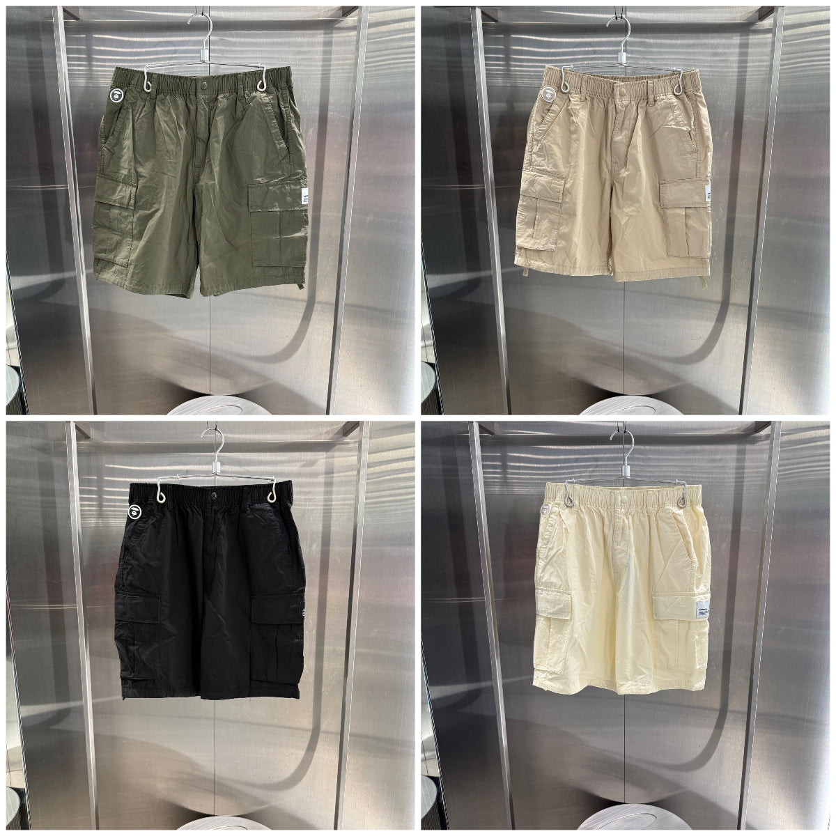香港代購 專櫃正品 26春夏 Aape 男 AAPENOW 猿人小標徽章多口袋潮流純色工裝褲C681