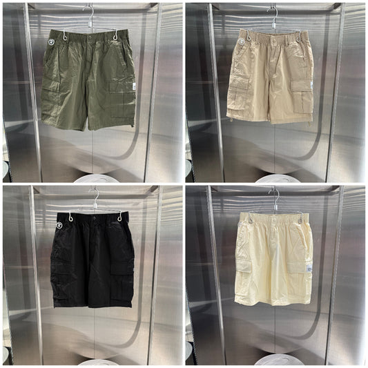 香港代購 專櫃正品 26春夏 Aape 男 AAPENOW 猿人小標徽章多口袋潮流純色工裝褲C681