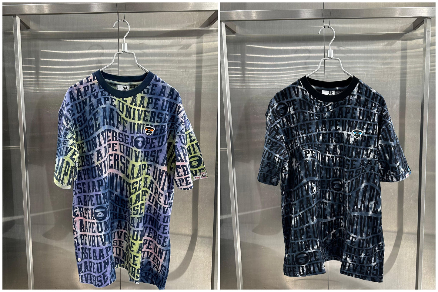 香港代購 專櫃正品 26春夏 Aape 男 AAPEUNVS 猿人徽章字母滿印漸變潮流短袖T恤1879