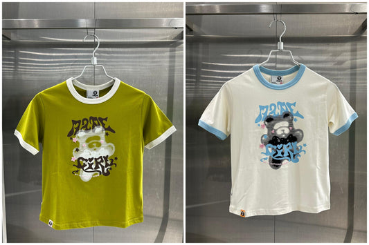 香港直郵 專櫃正品 Aape 26春夏 女 立體愛心五角星圖案印花短袖T恤1915