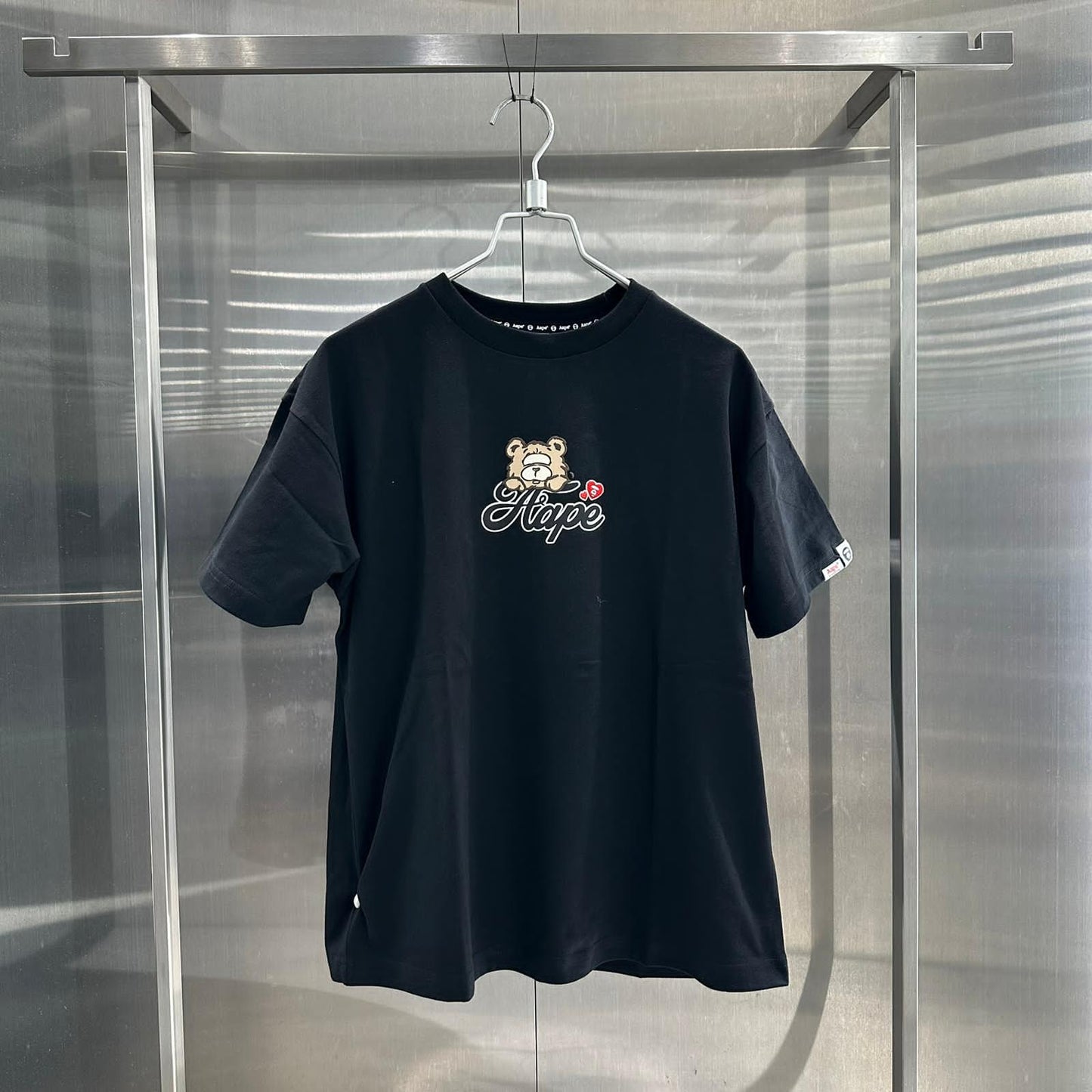 香港直郵 Aape 女裝 26春夏  心型猿人刺繡小熊印花甜美風短袖T卹1905