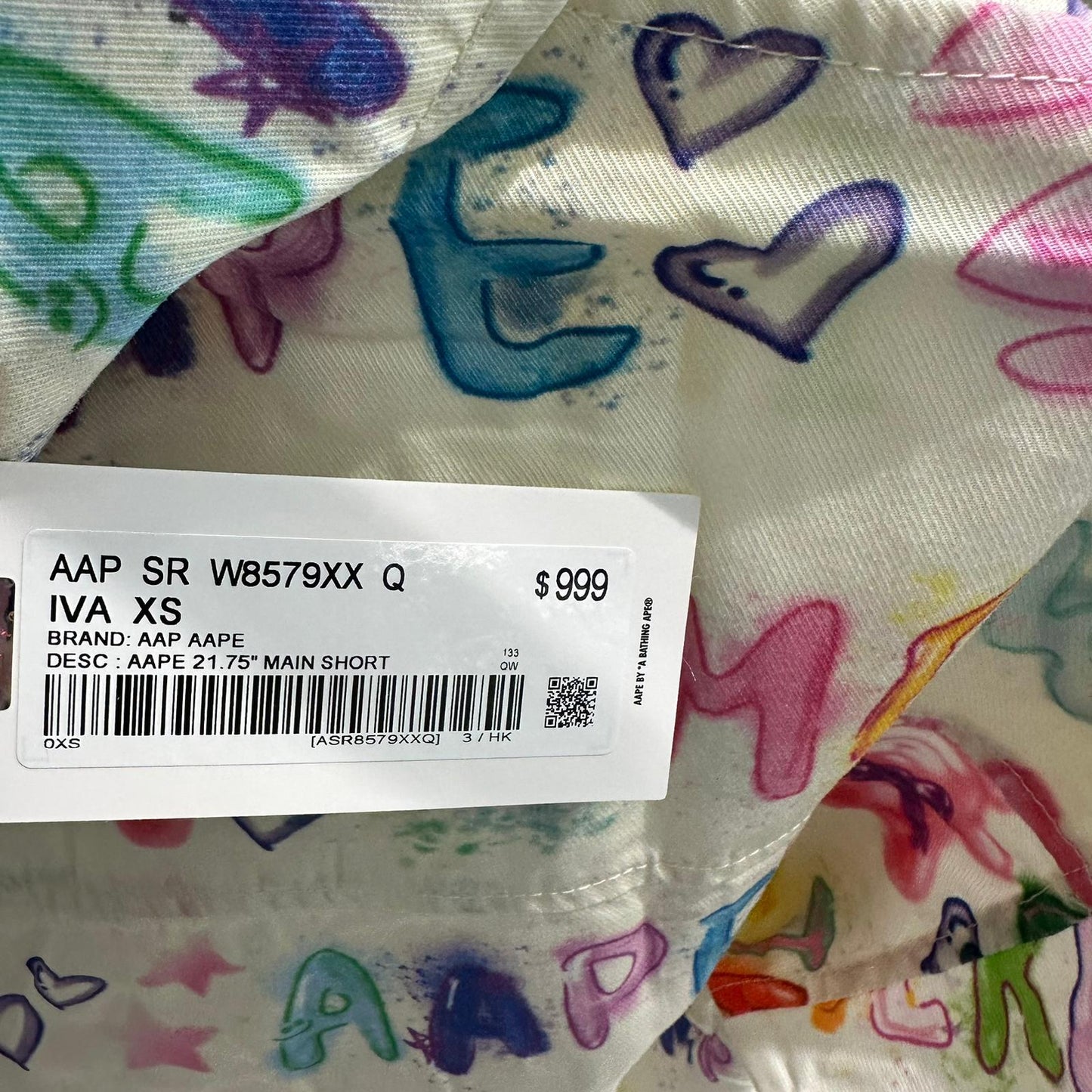 香港直郵 Aape 女裝 26春夏 刺繡章多巴胺彩虹字母塗鴉滿印短袖襯衫8579